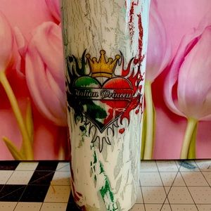 20 oz. tall skinny custom tumbler.